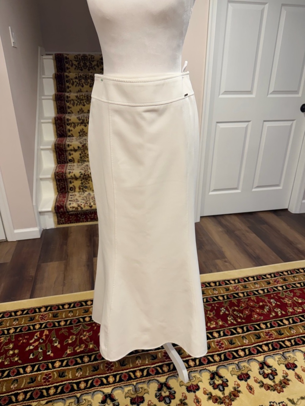 Fishtail off White Maxi Skirt Lined